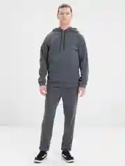 Угольный мужской спортивный костюм, на флисе