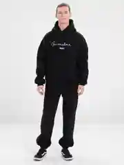 Черный спортивный костюм, теплый, с начесом, мужской