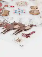 Горчичный наклейки на окно новогодние, многоразовые, декор на Новый год