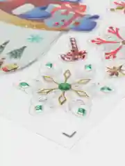 Голубой наклейки на окно новогодние, многоразовые, декор на Новый год