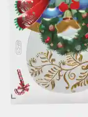 Бордовый наклейки на окно новогодние, многоразовые, декор на Новый год