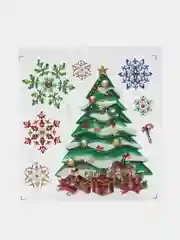 Багровый наклейки на окно новогодние, многоразовые, декор на Новый год
