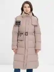 Бежевый куртка женская зимняя пальто удлиненное