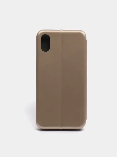 Золотой чехол-книжка для iPhone X / XS / XS Max