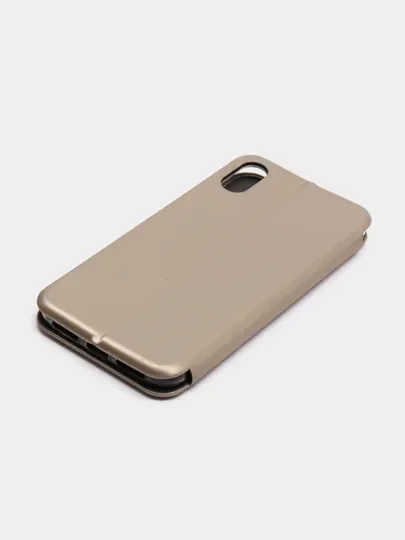 Золотой чехол-книжка для iPhone X / XS / XS Max