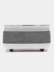 Белый цифровой будильник, с беспроводной зарядкой, светодиодный ночник, Bluetooth, динамик