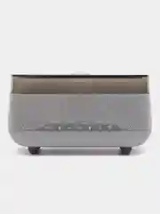 Белый цифровой будильник, с беспроводной зарядкой, светодиодный ночник, Bluetooth, динамик