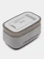 Белый цифровой будильник, с беспроводной зарядкой, светодиодный ночник, Bluetooth, динамик