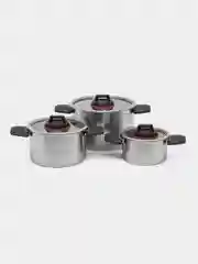 Набор кастрюль Maestro MR-3530-6, складные ручки, 1,5, 3,2, 5,8 л, из 6 предметов