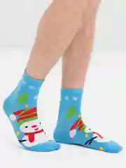 Носки с новогодним принтом/ Подарок на новый год/ Носки новогодние