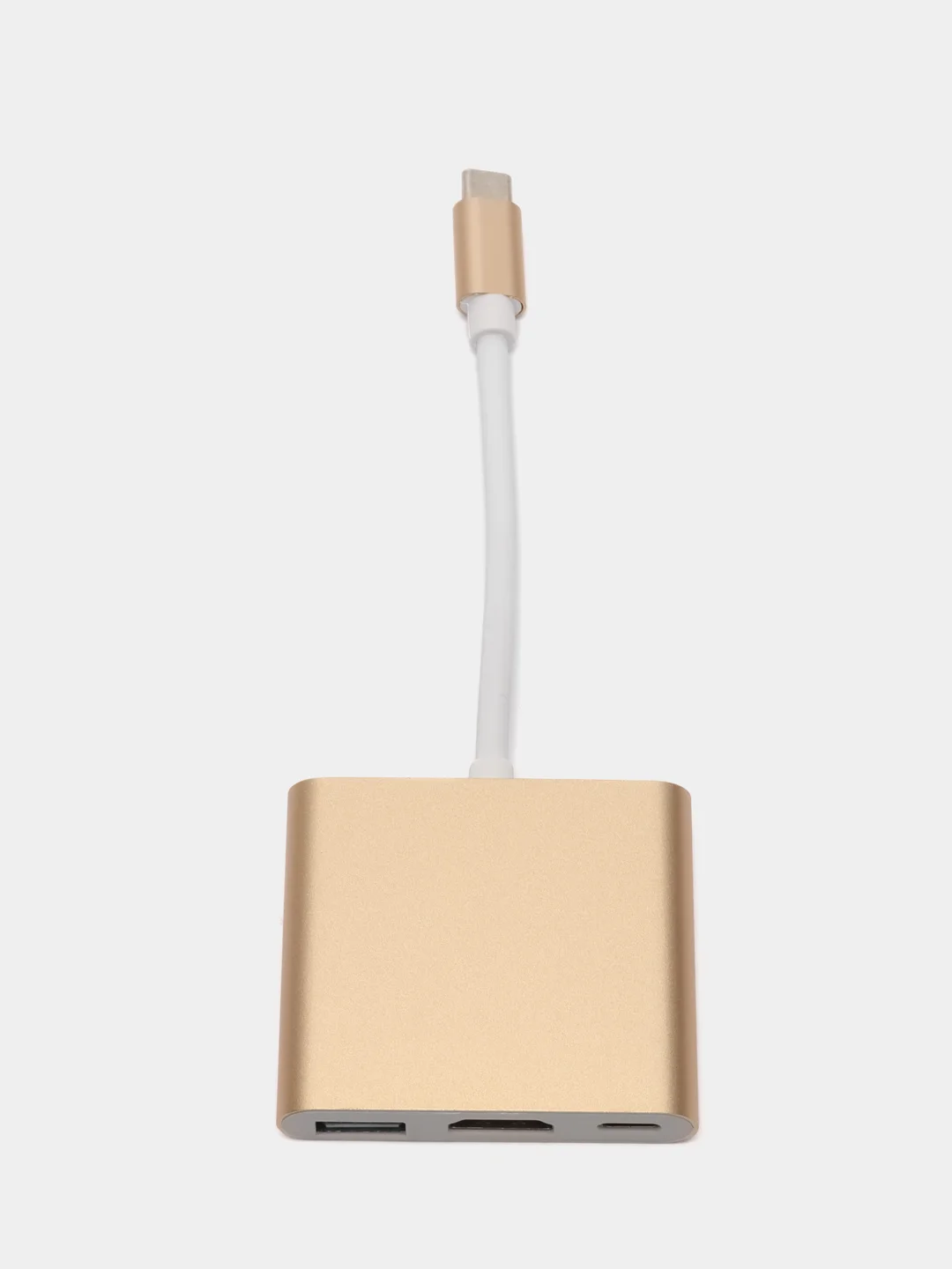 Золотой адаптер переходник,  Концентратор, HUB для Macbook, Type-c to USB, Type-c to HDMI