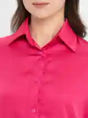 Фуксия рубашка женская с перьями