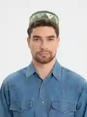 Зелёный хаки тюбетейка мужская