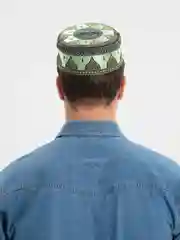 Зелёный хаки тюбетейка мужская