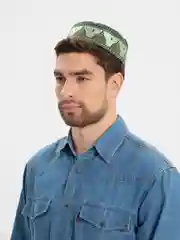 Зелёный хаки тюбетейка мужская