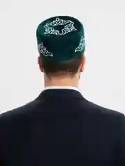 Серебряный тюбетейка мужская