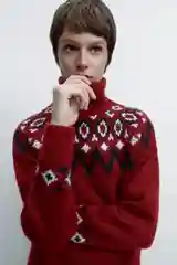 Красный свитер женский befree вязаный трикотаж