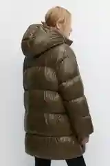 Хаки пуховик женский befree текстиль