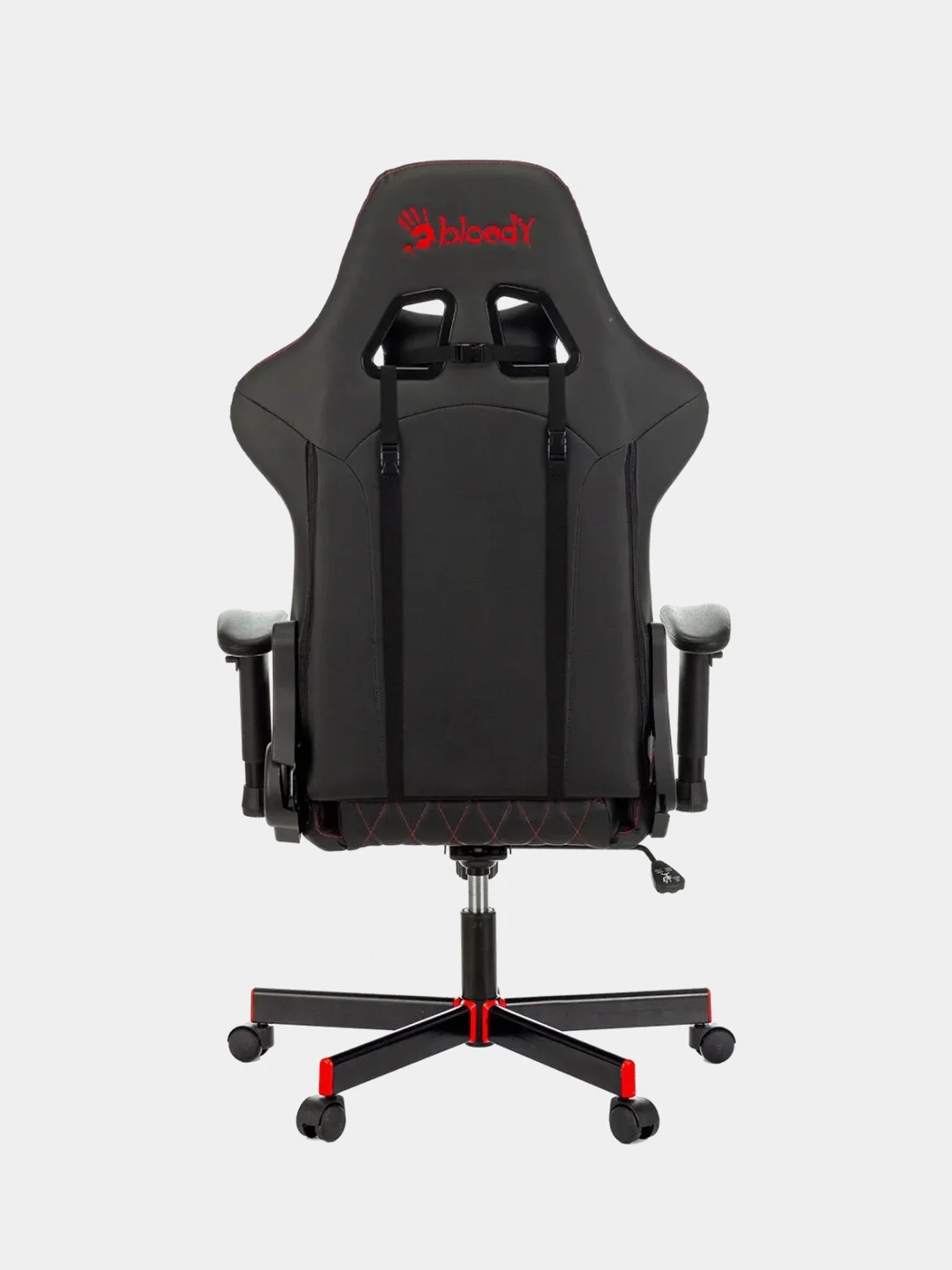 Кресло игровое A4TECH Bloody GC-800, на колесиках, эко.кожа, черный/красный