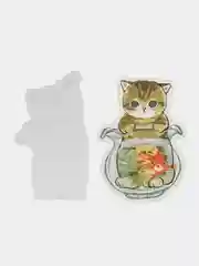 Разноцветный стикеры "Капибара", "Котики", "Кот-акула", 50 штук