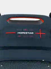 Желтый портативная Bluetooth колонка Hopestar Party One, 80 Вт, с двумя беспроводными микрофонами