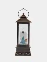Новогодний фонарь со снегом / лампа новогодняя, жидкий, музыкальный, 27 см