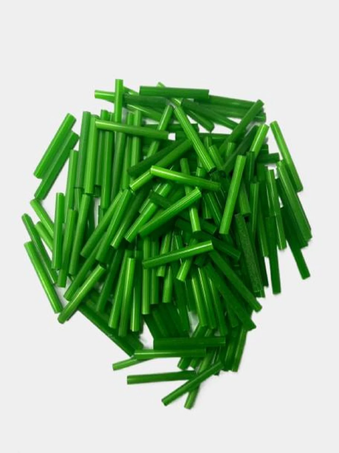 Зеленый бисер Чехия стеклярус