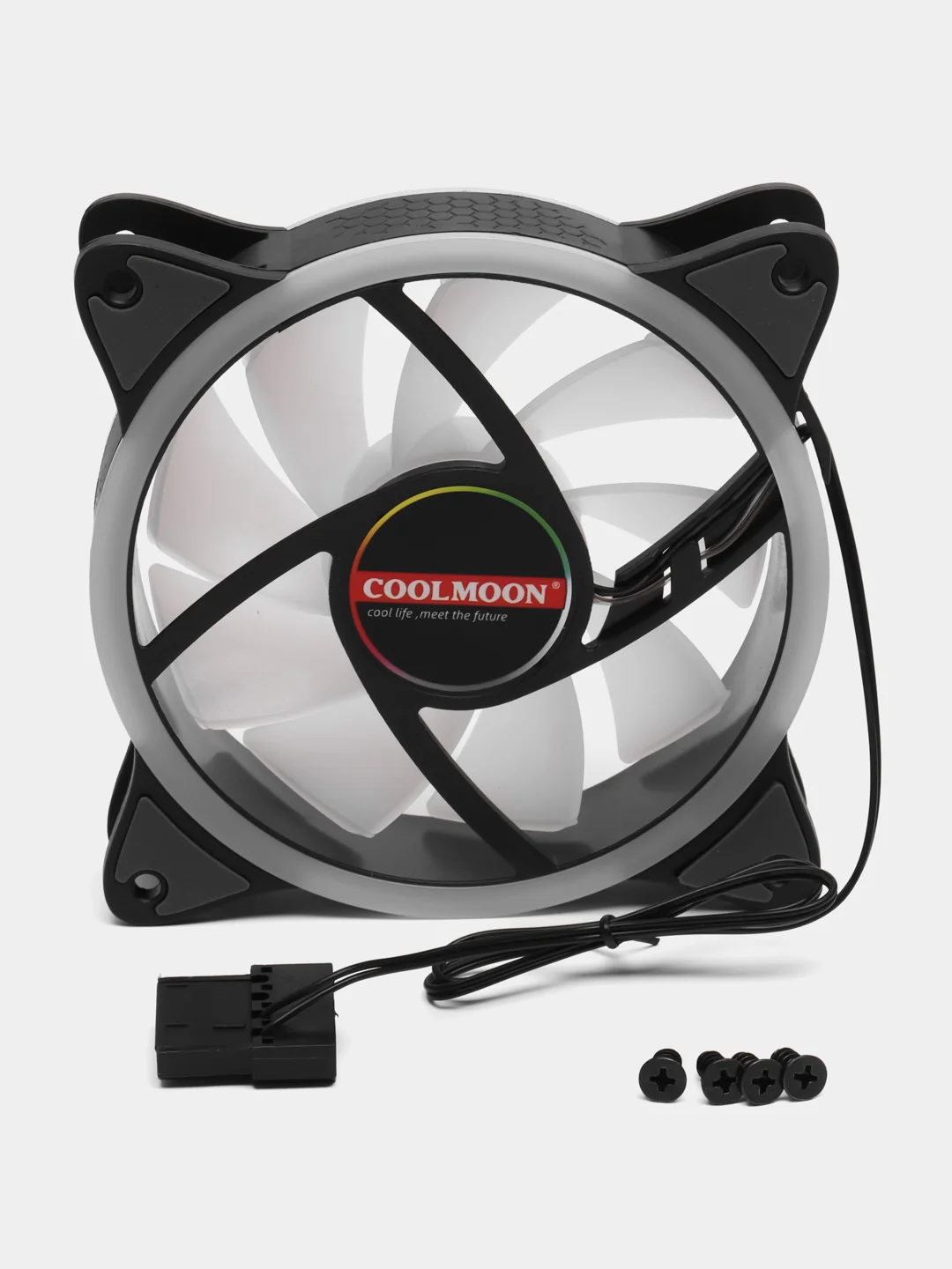 Разноцветный вентилятор для корпуса Cool Moon Gemini, 120 мм, RGB, кулер для ПК Cool Moon RGB