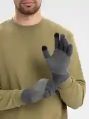 Серый перчатки сенсорные, теплые