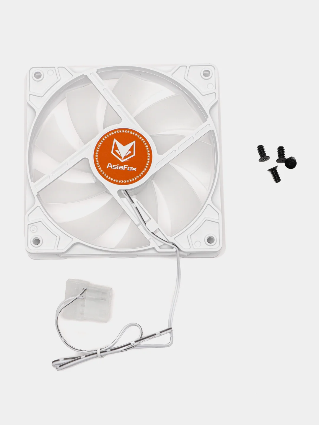 Белый вентилятор для корпуса Coolmoon AsiaFox 120 mm RGB / Кулер для ПК Coolmoon RGB