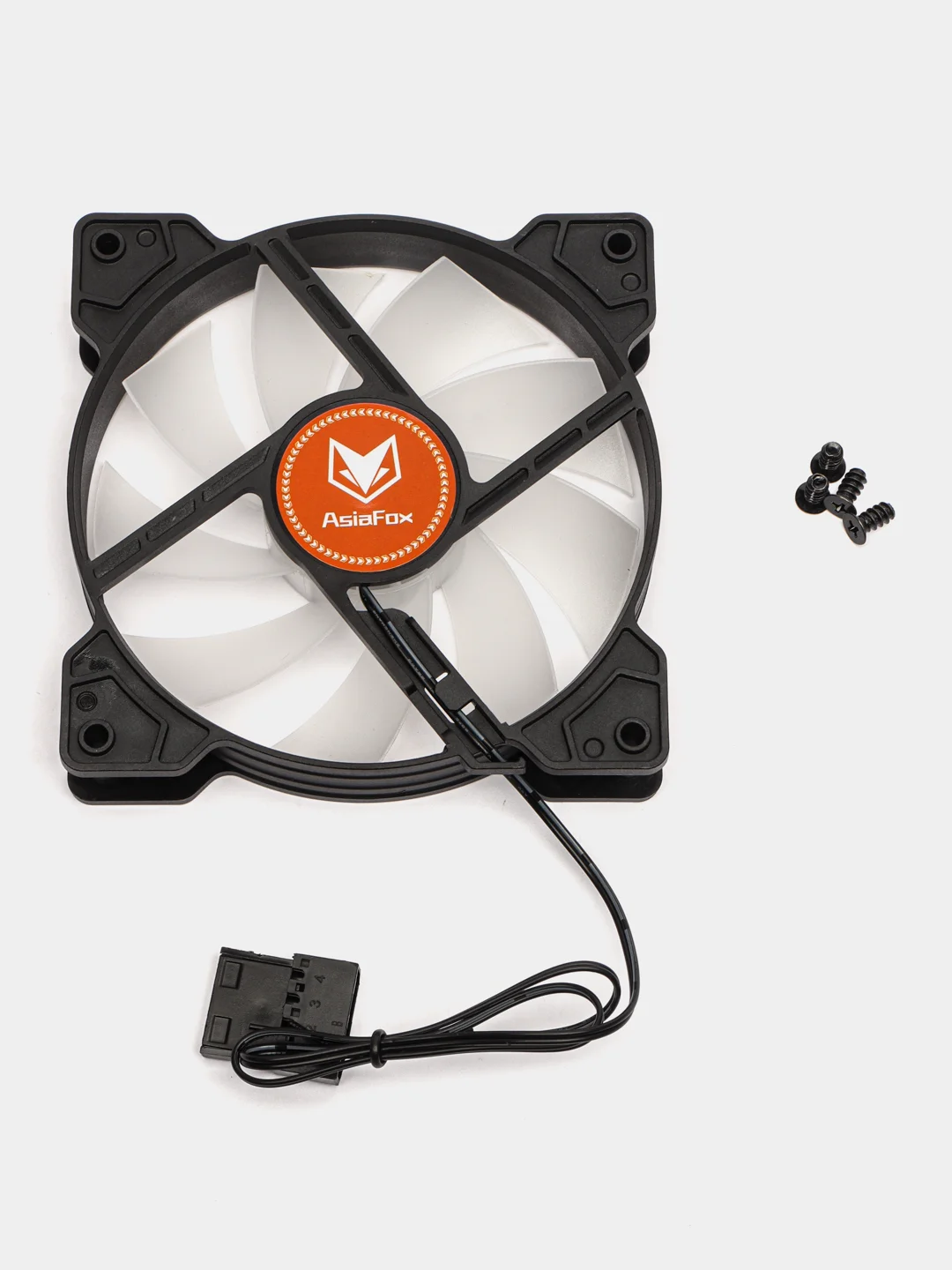 Черный вентилятор для корпуса Coolmoon AsiaFox 120 mm RGB / Кулер для ПК Coolmoon RGB