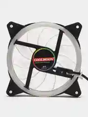 Белый кулер для ПК Coolmoon RGB / вентилятор для ПК с подсветкой / корпусный вентилятор