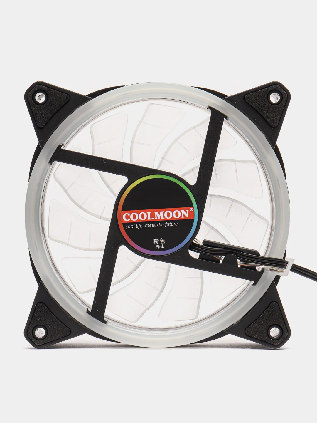 Фиолетовый кулер для ПК Coolmoon RGB / вентилятор для ПК с подсветкой / корпусный вентилятор