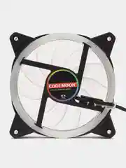 Фиолетовый кулер для ПК Coolmoon RGB / вентилятор для ПК с подсветкой / корпусный вентилятор