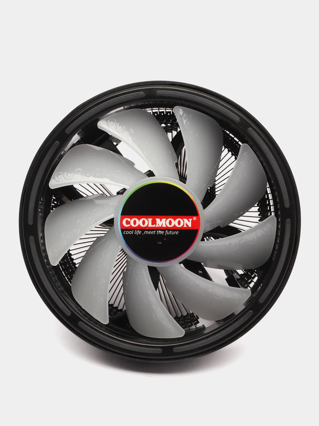 Черный кулер для процессора COOLMOON с RGB подсветкой