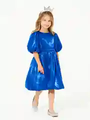 Синий платье для девочки SMENA нарядное, из органзы, пышное