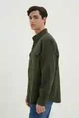 Хаки рубашка мужская Finn Flare трикотажная