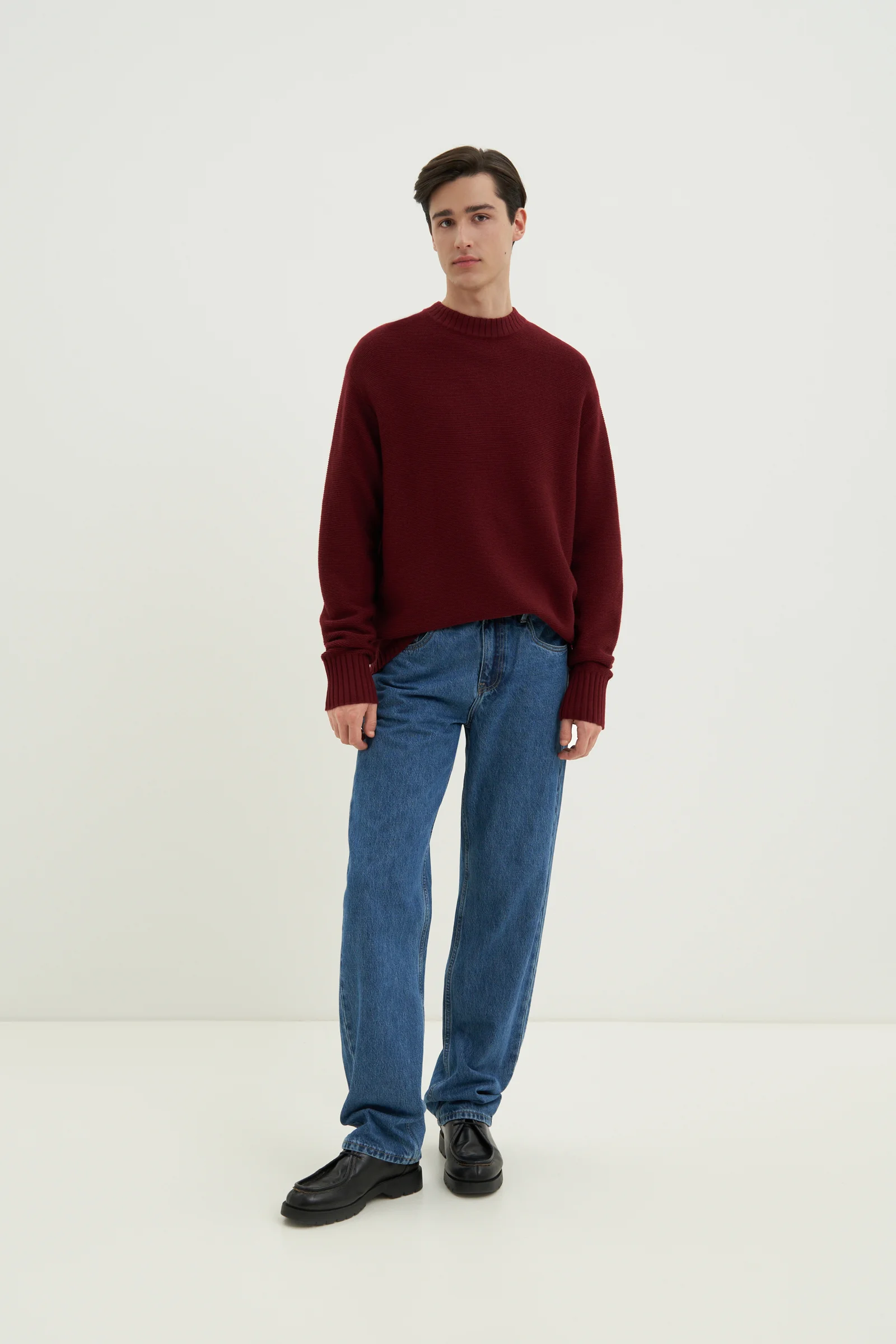 Красный джемпер мужской Finn Flare из шерсти