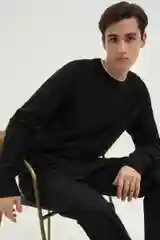 Черный джемпер мужской Finn Flare из шерсти
