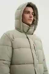 Серый пальто мужское Finn Flare утепленное