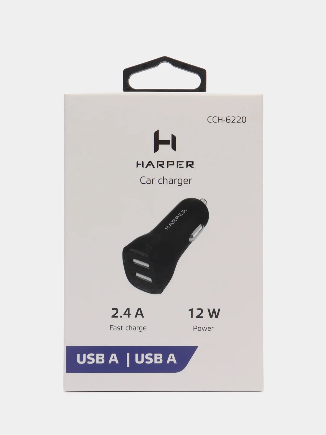 Черный автомобильное зарядное устройство Harper CCH-6220