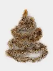 Желтый мишура новогодняя, 2 м, украшение на елку (пышная)