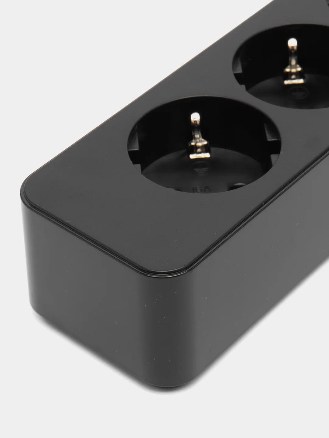 Сетевой фильтр Harper UCH-325 Black, 3 метра, 3 розетки, 3 USB, 3680 Вт