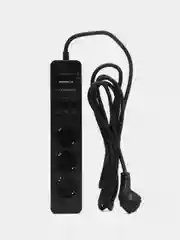 Сетевой фильтр Harper UCH-325 Black, 3 метра, 3 розетки, 3 USB, 3680 Вт
