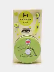 Голубой проводные детские наушники Harper HK-39, со встроенным микрофоном