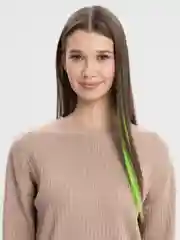 Лесной зеленый пряди волос цветные, на гребне