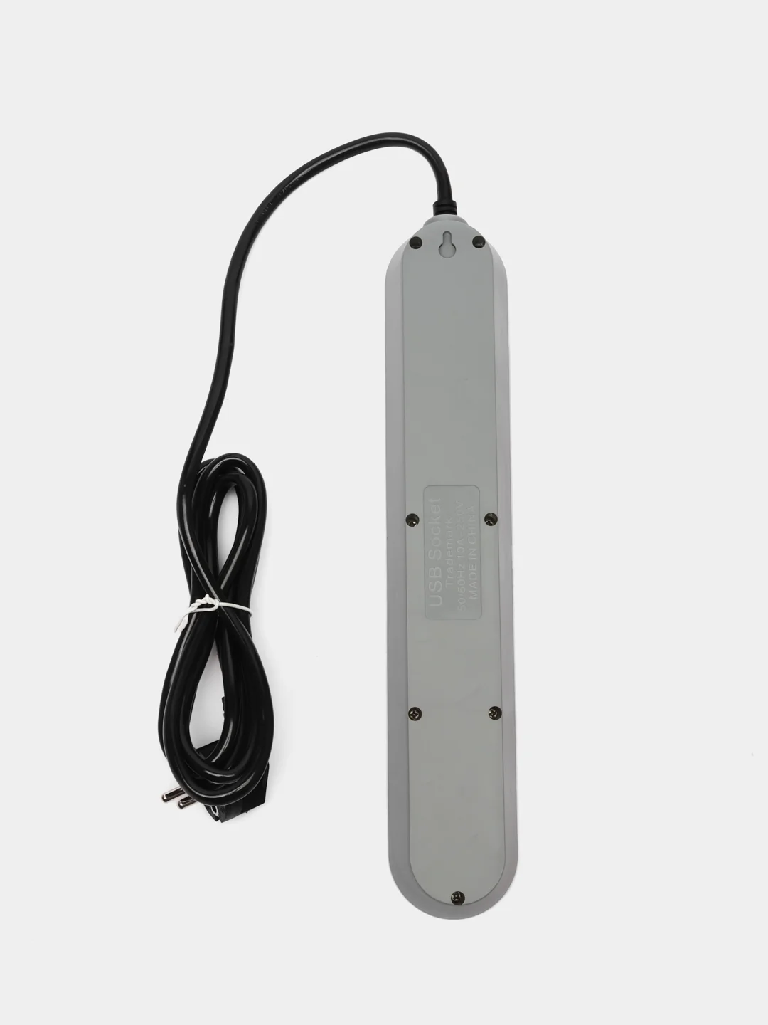 Черный удлинитель, 2 м, 2,7 м, сетевой фильтр, с 3-мя USB портами, 4 евро-розетки