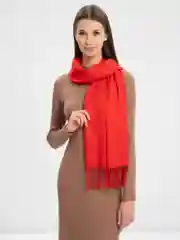 Красный палантин унисекс