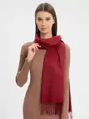 Бордовый палантин унисекс