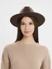 Коричневый женская шляпа, фетровая